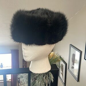 Luxurious Black Faux Fur Hat